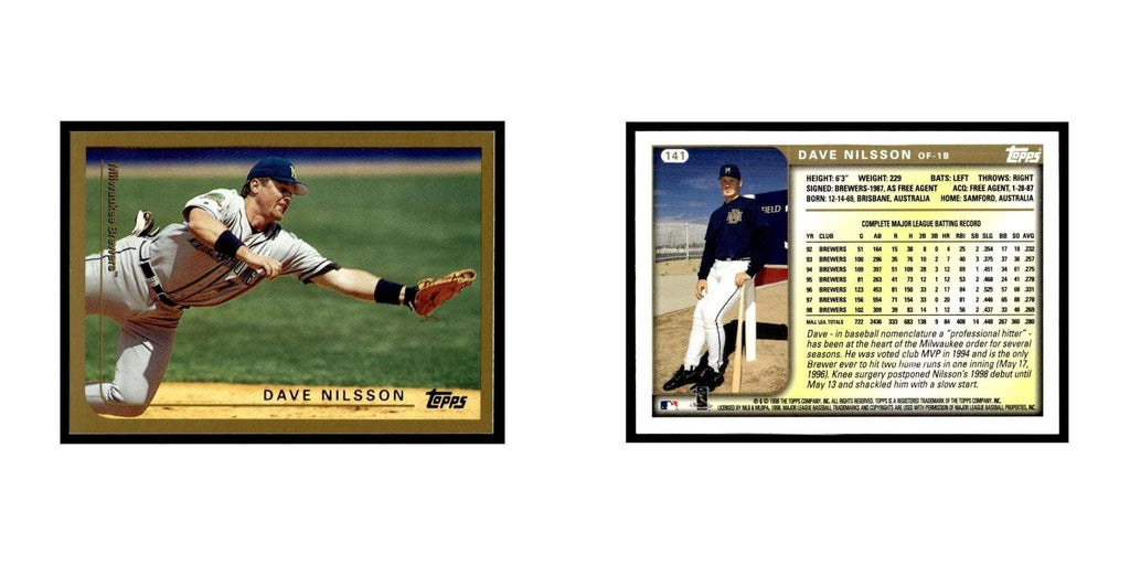 Dave Nilsson 1999 Topps #141 Milwaukee Brewers Baseball Card NM