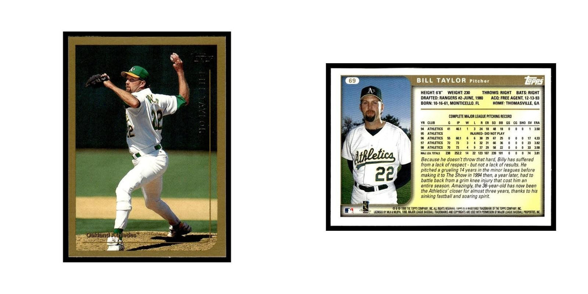 Bill Taylor 1999 Topps #69 Oakland Athletics Baseball Card NM