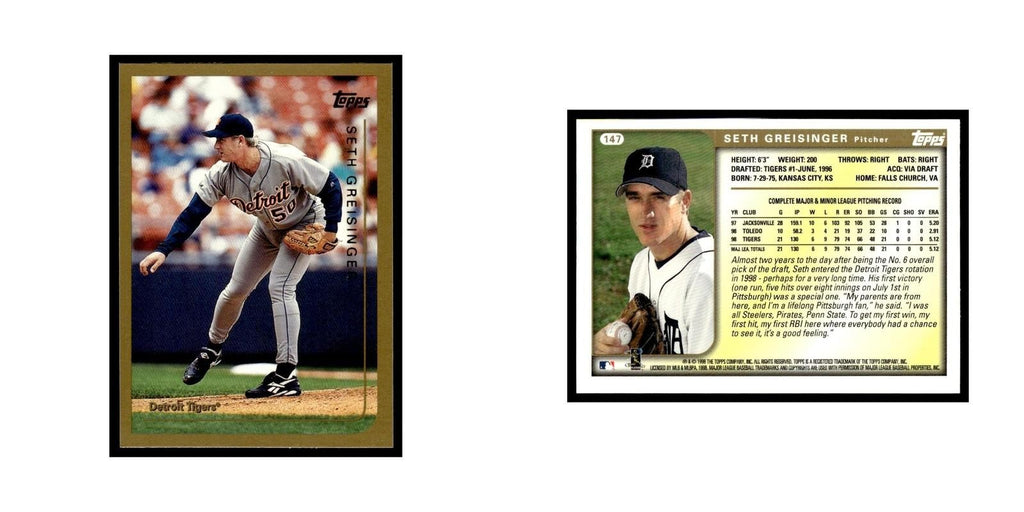 Seth Greisinger 1999 Topps #147 Detroit Tigers Baseball Card NM