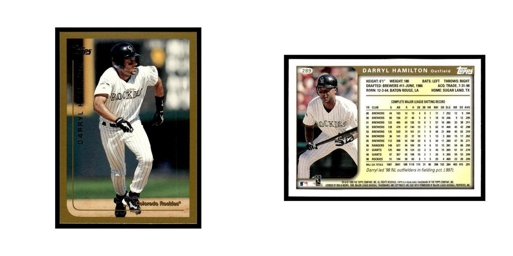 Darryl Hamilton 1999 Topps #289 Colorado Rockies Baseball Card NM