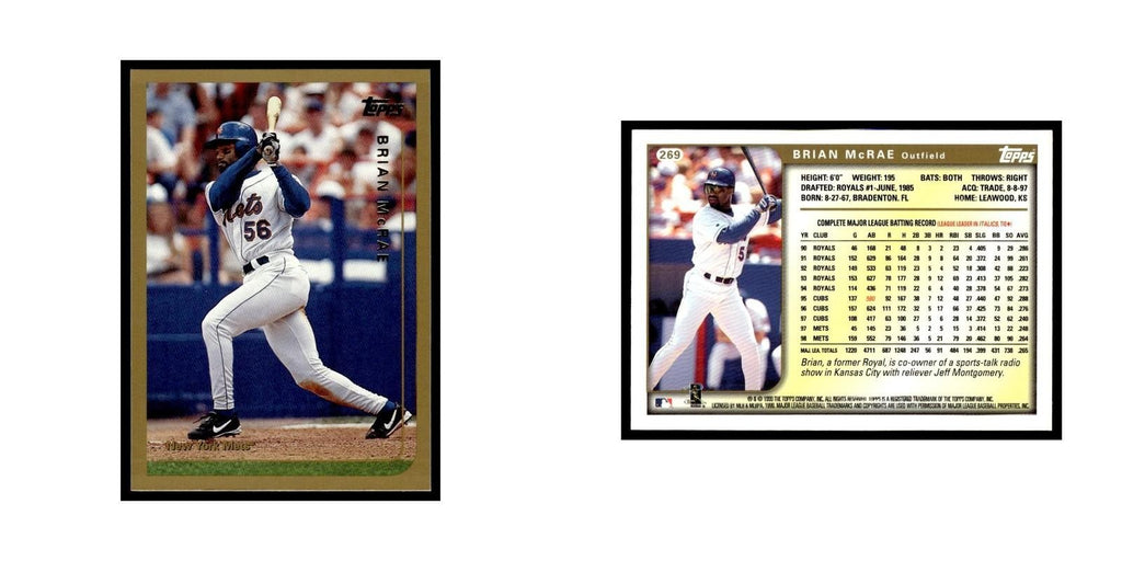 Brian McRae 1999 Topps #269 New York Mets Baseball Card NM