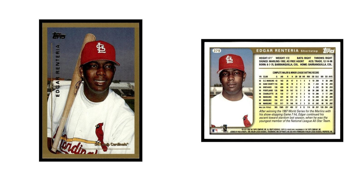 Edgar Renteria 1999 Topps #379 St. Louis Cardinals Baseball Card NM