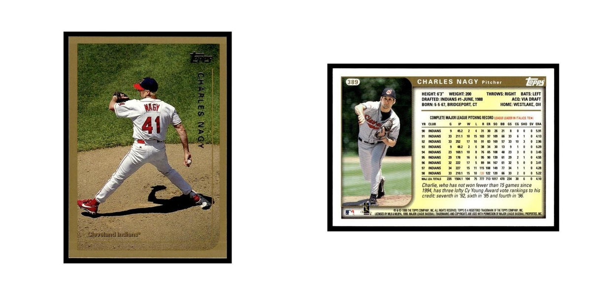 Charles Nagy 1999 Topps #389 Cleveland Indians Baseball Card NM