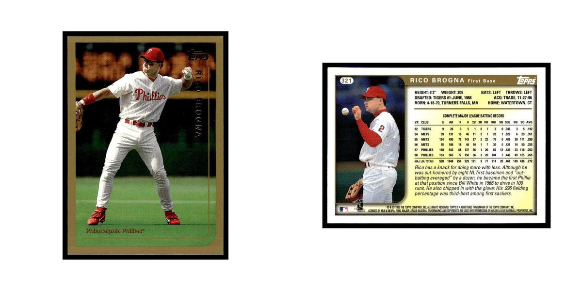 Rico Brogna 1999 Topps #321 Philadelphia Phillies Baseball Card NM
