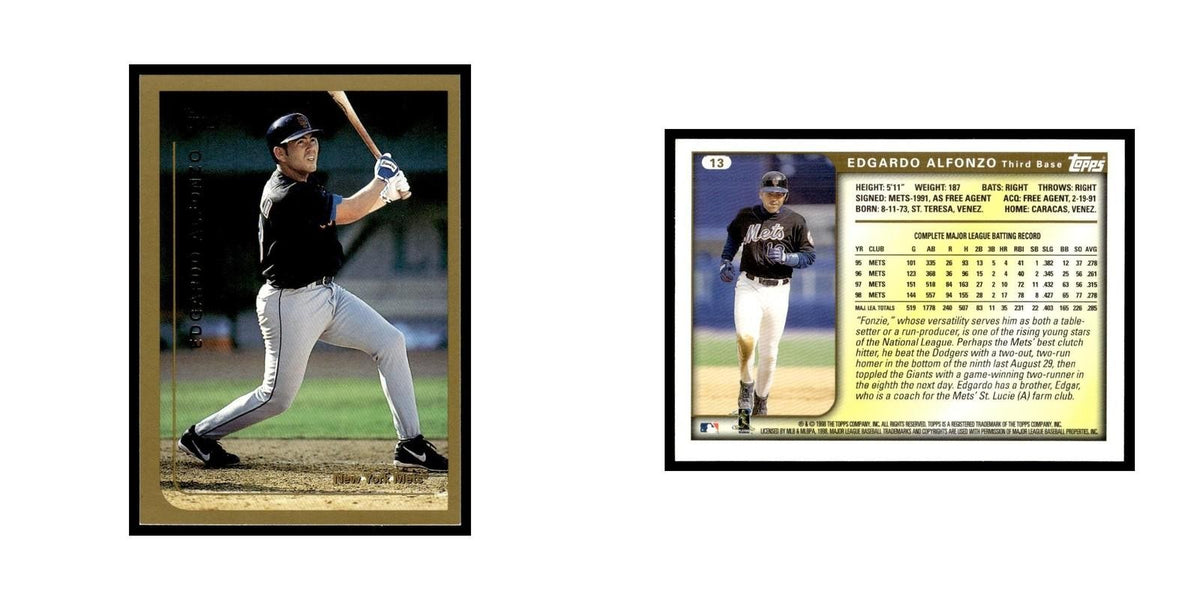 Edgardo Alfonzo 1999 Topps #13 New York Mets Baseball Card NM