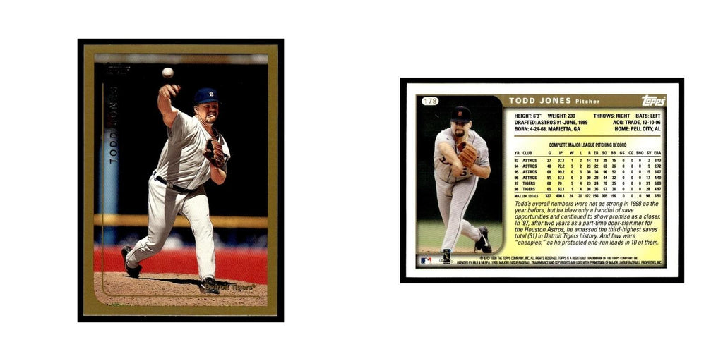 Todd Jones 1999 Topps #178 Detroit Tigers Baseball Card NM