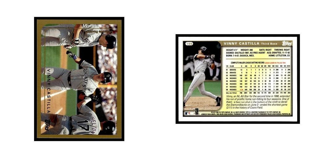 Vinny Castilla 1999 Topps #199 Colorado Rockies Baseball Card NM