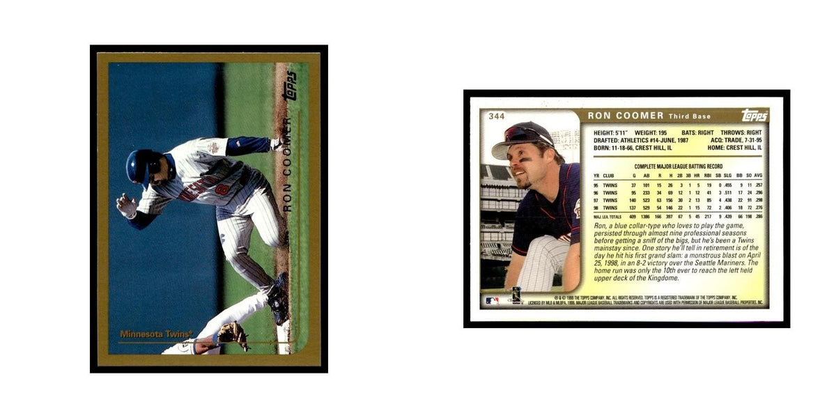 Ron Coomer 1999 Topps #344 Minnesota Twins Baseball Card NM