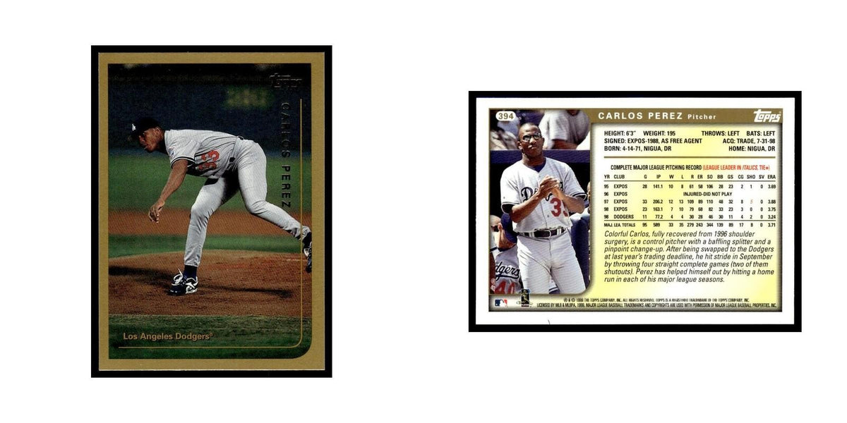 Carlos Perez 1999 Topps #394 Los Angeles Dodgers Baseball Card NM
