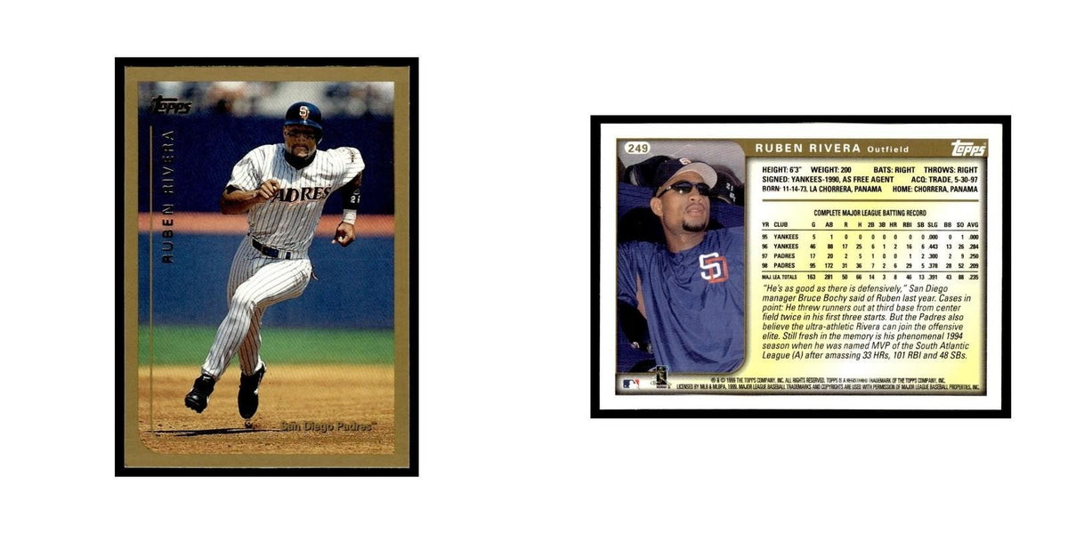 Ruben Rivera 1999 Topps #249 San Diego Padres Baseball Card NM