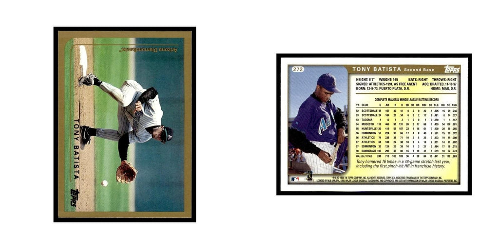 Tony Batista 1999 Topps #272 Arizona Diamondbacks Baseball Card NM