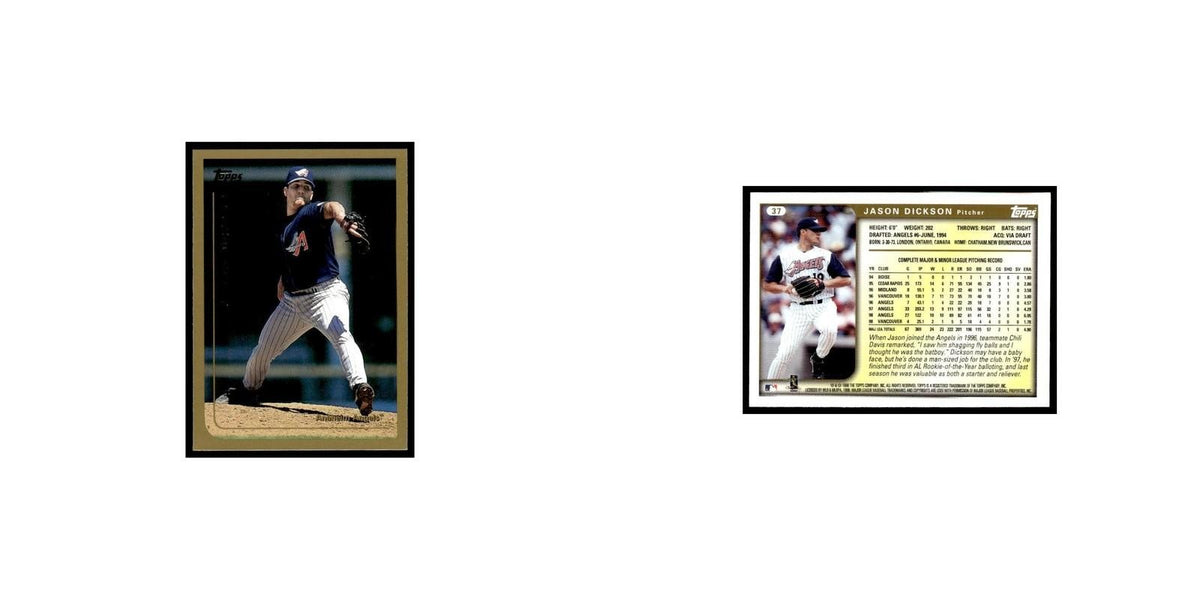 Jason Dickson 1999 Topps #37 Anaheim Angels Baseball Card NM