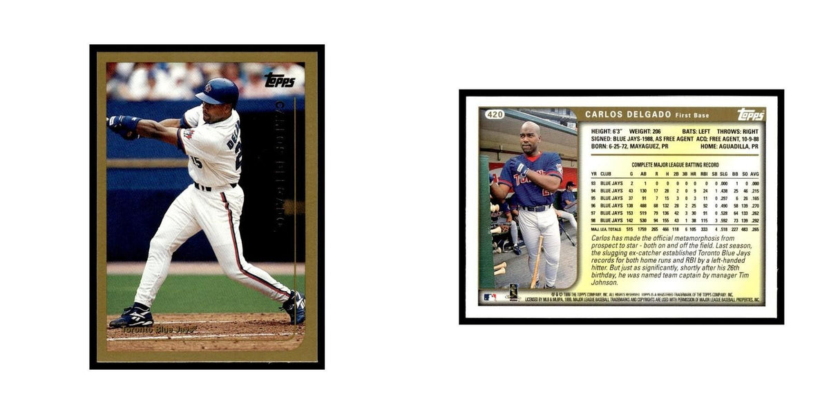 Carlos Delgado 1999 Topps #420 Toronto Blue Jays Baseball Card NM