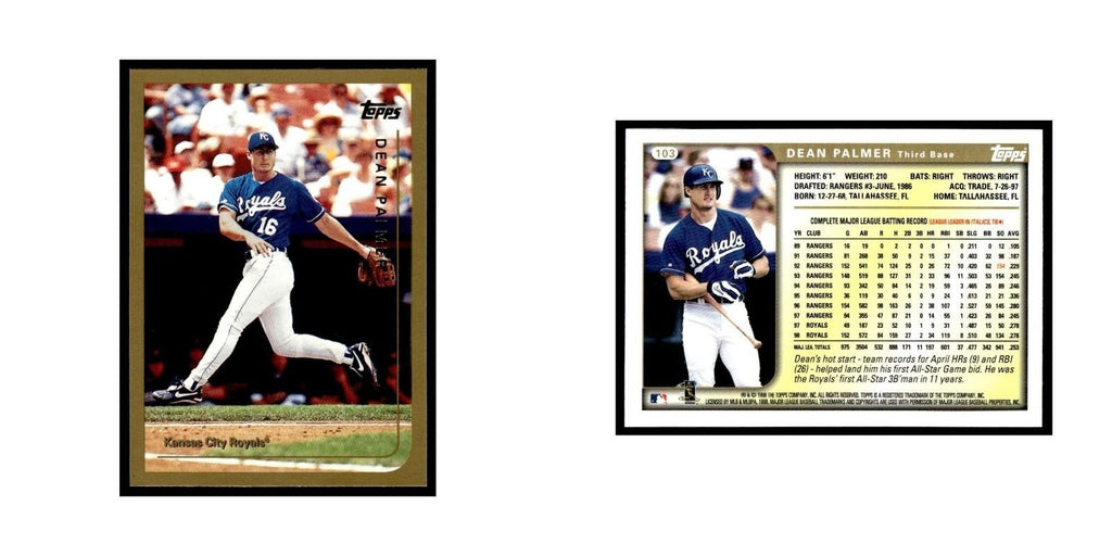 Dean Palmer 1999 Topps #103 Kansas City Royals Baseball Card NM