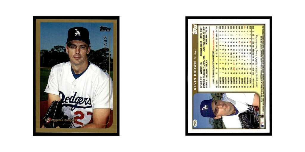 Kevin Brown 1999 Topps #285 Los Angeles Dodgers Baseball Card NM