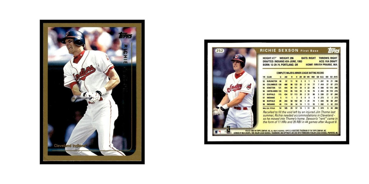 Richie Sexson 1999 Topps #252 Cleveland Indians Baseball Card NM
