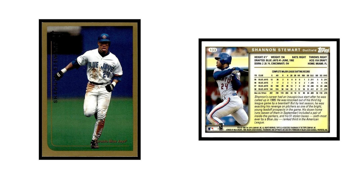 Shannon Stewart 1999 Topps #133 Toronto Blue Jays Baseball Card NM