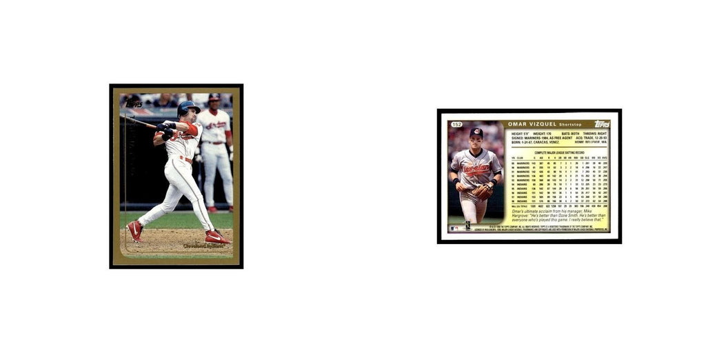 Omar Vizquel 1999 Topps #152 Cleveland Indians Baseball Card NM