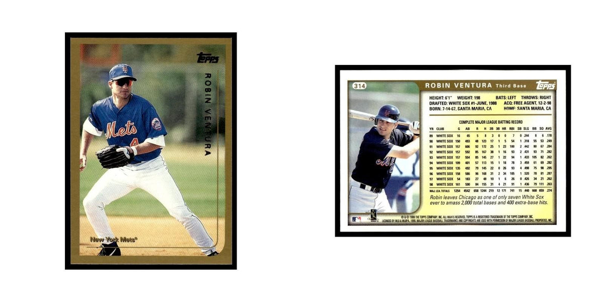 Robin Ventura 1999 Topps #314 New York Mets Baseball Card NM