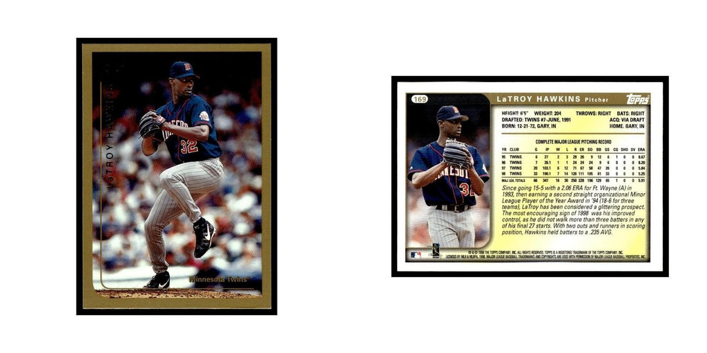 LaTroy Hawkins 1999 Topps #169 Minnesota Twins Baseball Card NM