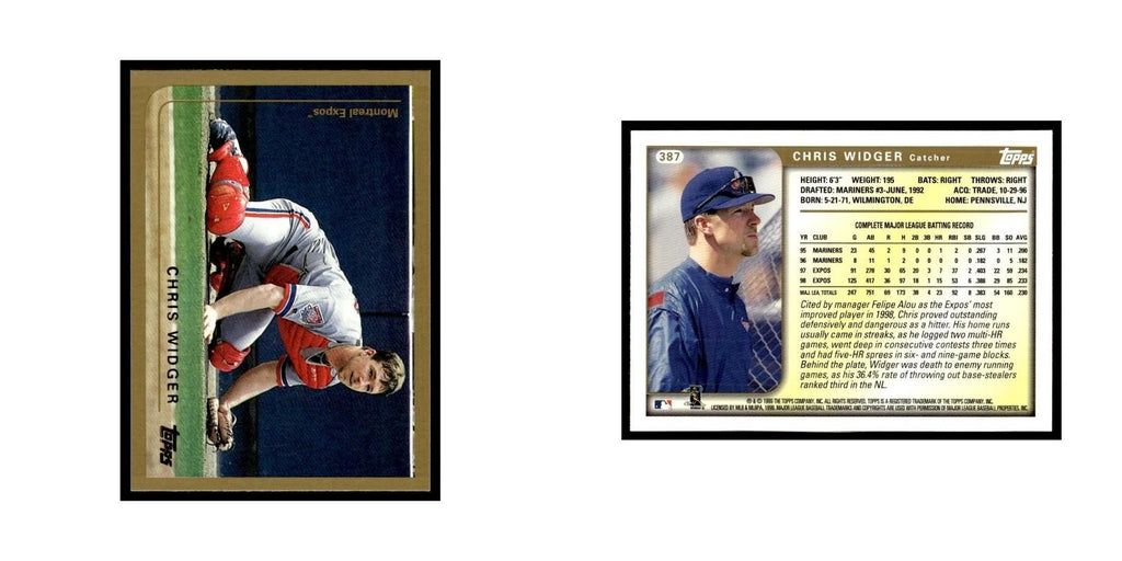 Chris Widger 1999 Topps #387 Montreal Expos Baseball Card NM