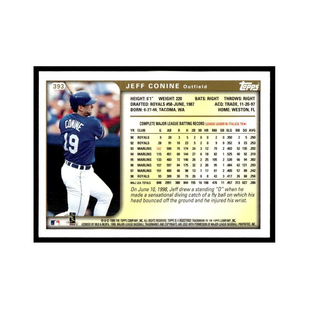 Jeff Conine 1999 Topps #393 Kansas City Royals Baseball Card NM