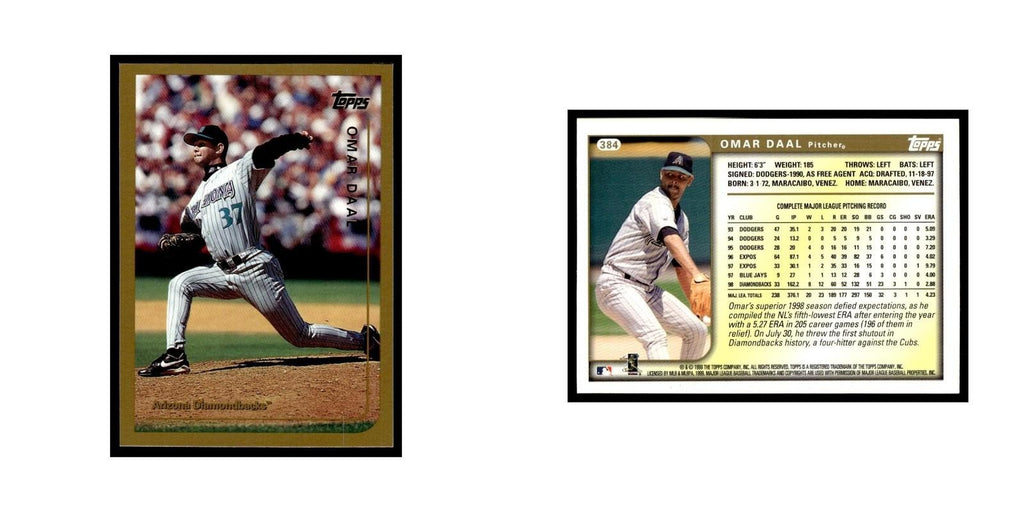 Omar Daal 1999 Topps #384 Arizona Diamondbacks Baseball Card NM