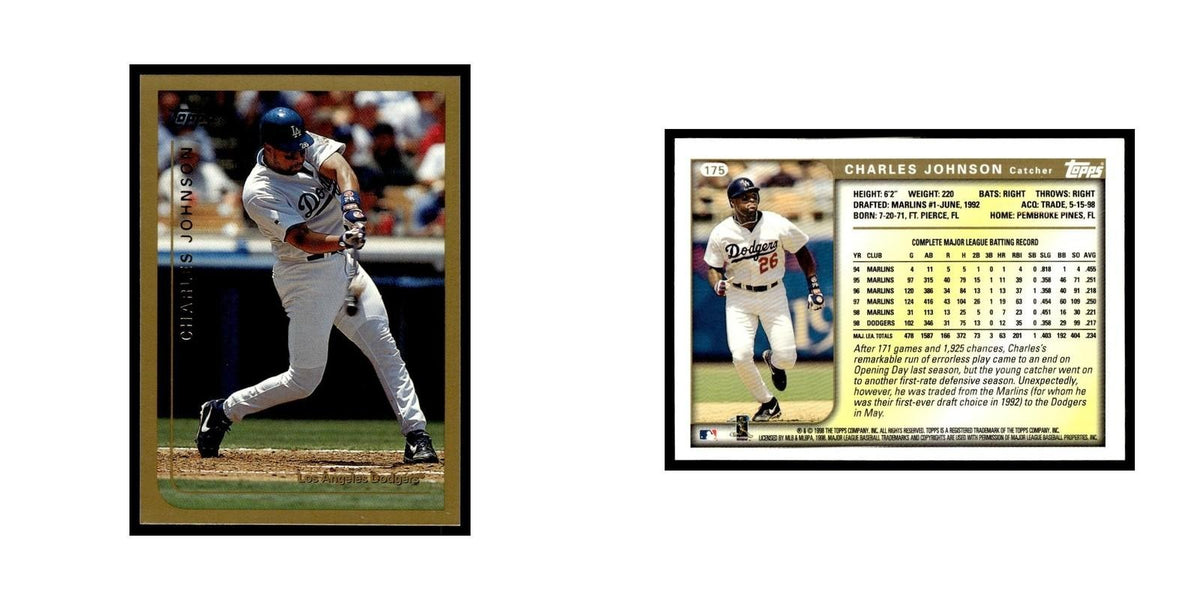 Charles Johnson 1999 Topps #175 Los Angeles Dodgers Baseball Card NM