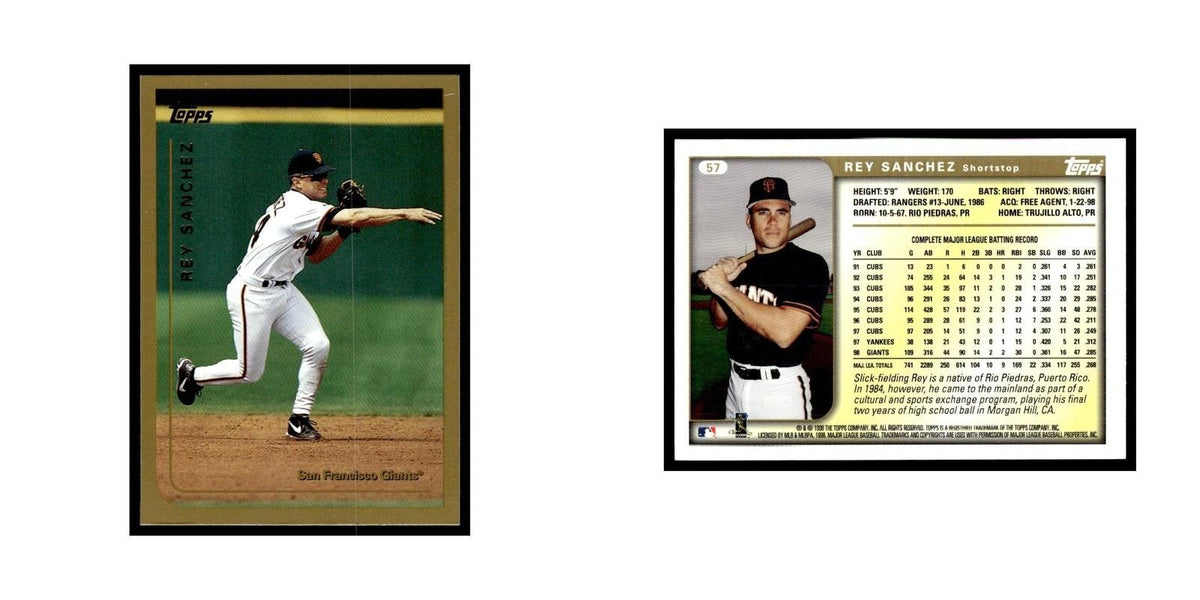 Rey Sanchez 1999 Topps #57 San Francisco Giants Baseball Card NM