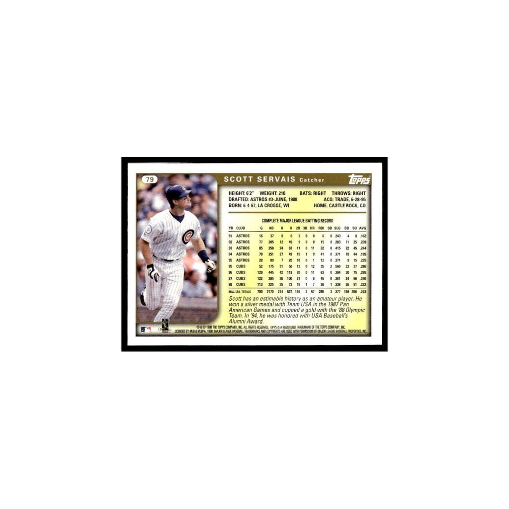 Scott Servais 1999 Topps #79 Chicago Cubs Baseball Card NM