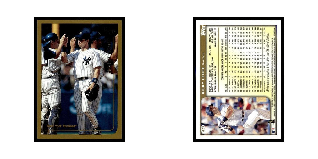 Ricky Ledee 1999 Topps #421 New York Yankees Baseball Card NM