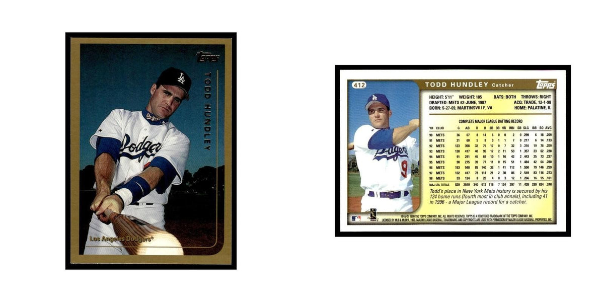 Todd Hundley 1999 Topps #412 Los Angeles Dodgers Baseball Card NM