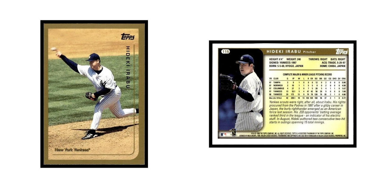 Hideki Irabu 1999 Topps #115 New York Yankees Baseball Card NM