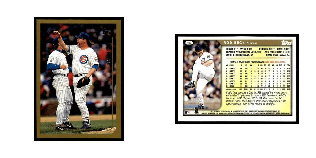 Rod Beck 1999 Topps #56 Chicago Cubs Baseball Card NM