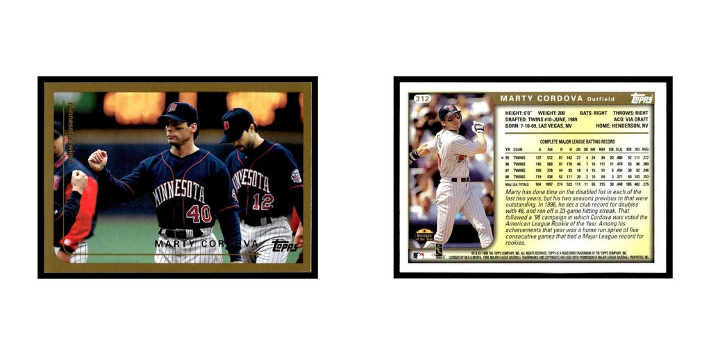 Marty Cordova 1999 Topps #312 Minnesota Twins Baseball Card NM