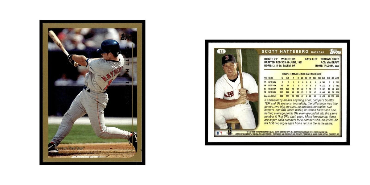 Scott Hatteberg 1999 Topps #12 Boston Red Sox Baseball Card NM