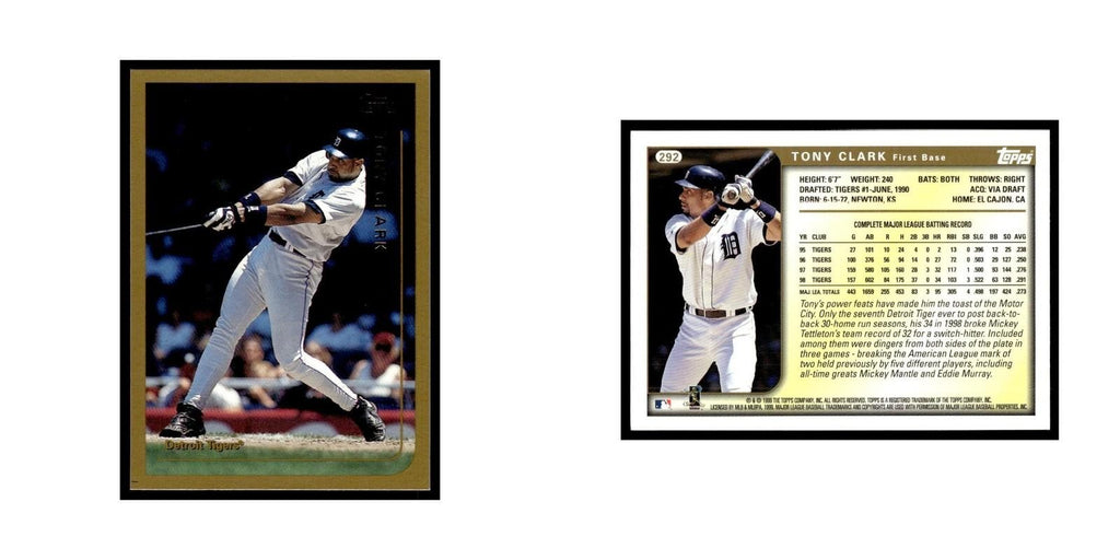 Tony Clark 1999 Topps #292 Detroit Tigers Baseball Card NM