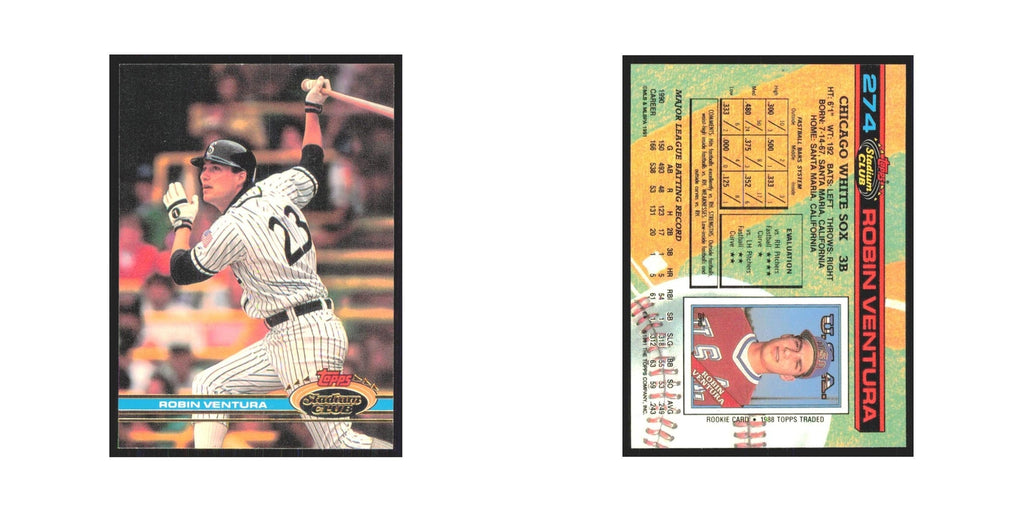 1991 Stadium Club Robin Ventura White Sox #274