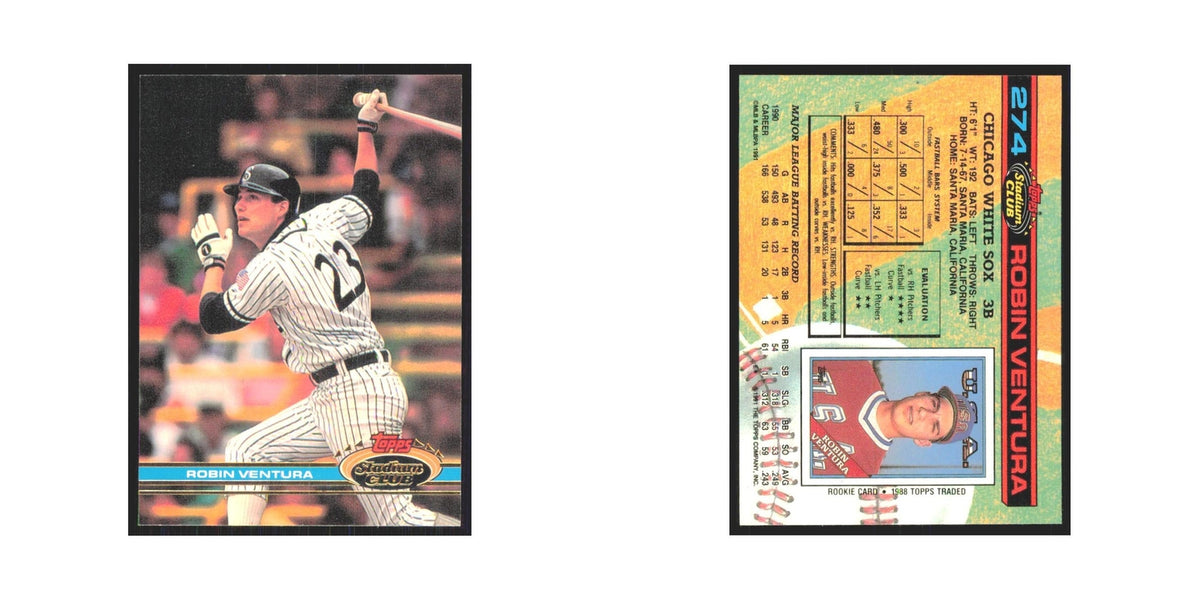1991 Stadium Club Robin Ventura White Sox #274