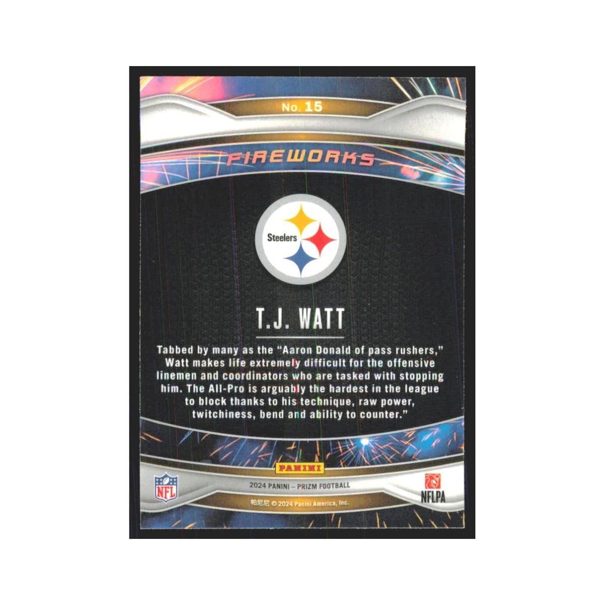 2024 Panini Prizm T.J. Watt Steelers #15
