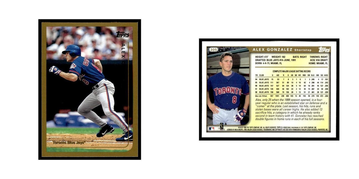 Alex Gonzalez 1999 Topps #305 Toronto Blue Jays Baseball Card NM