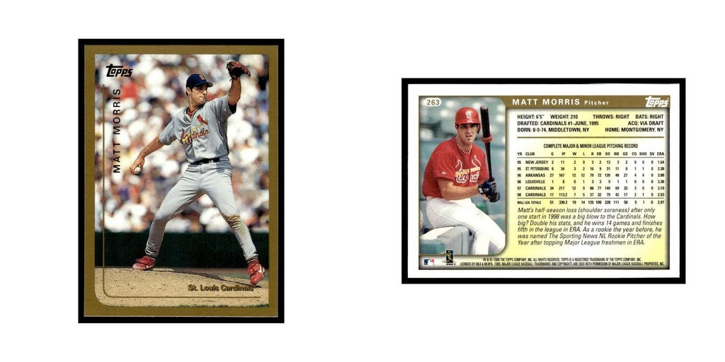 Matt Morris 1999 Topps #263 St. Louis Cardinals Baseball Card NM