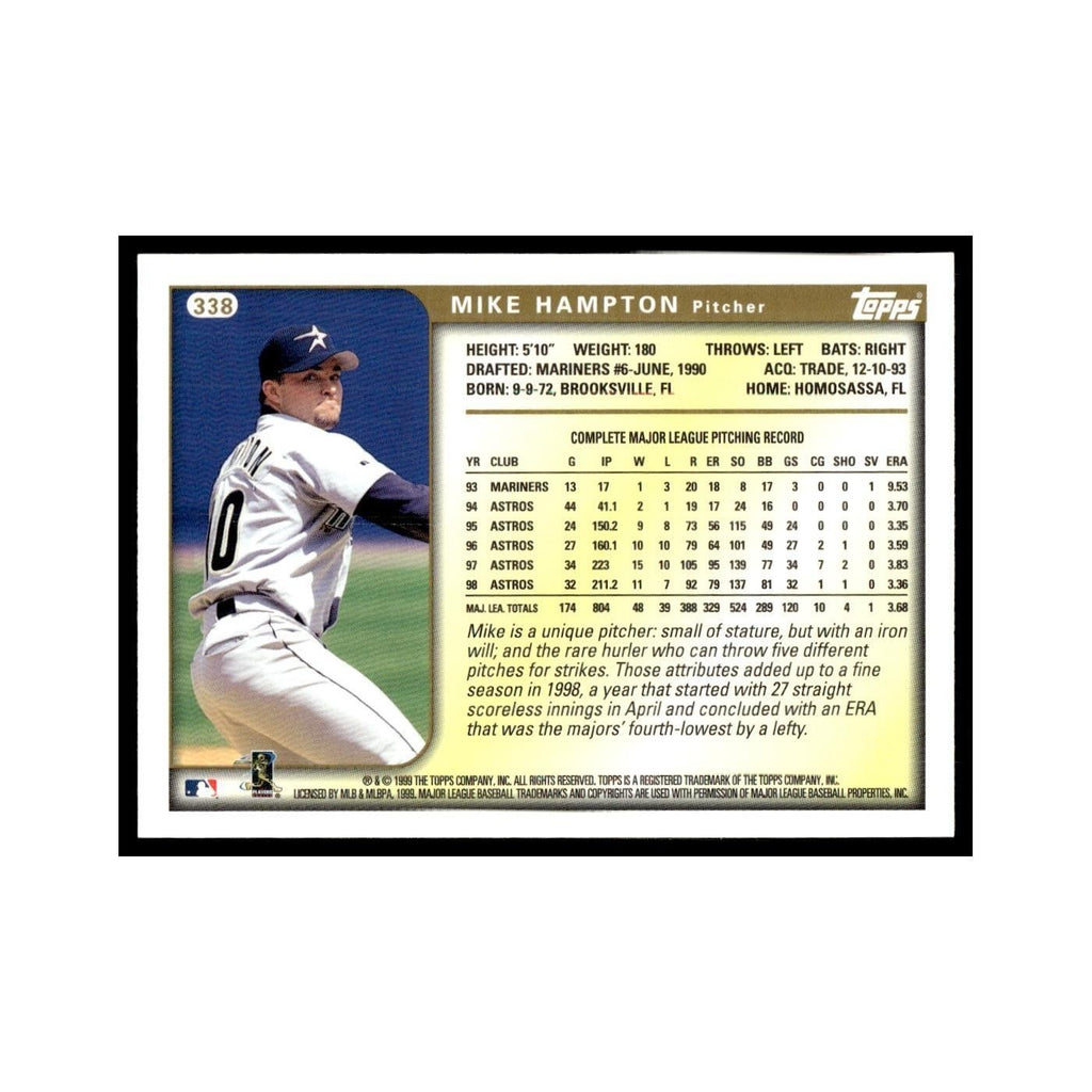 Mike Hampton 1999 Topps #338 Houston Astros Baseball Card NM
