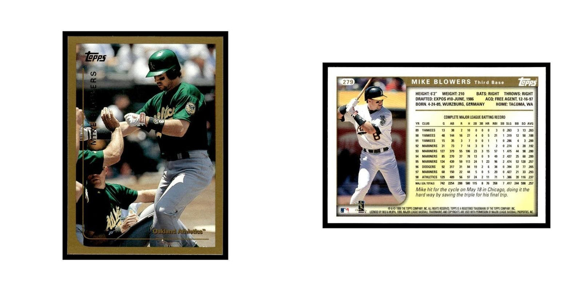 Mike Blowers 1999 Topps #279 Oakland Athletics Baseball Card NM