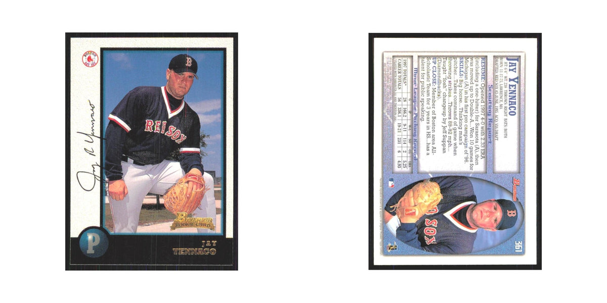 1998 Bowman Jay Yennaco RC Red Sox #361