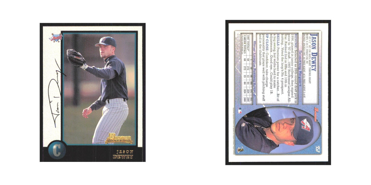 1998 Bowman Jason Dewey RC Angels #357