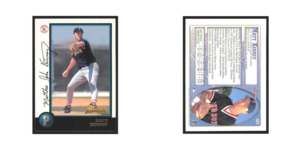 1998 Bowman Matt Kinney RC Red Sox #421