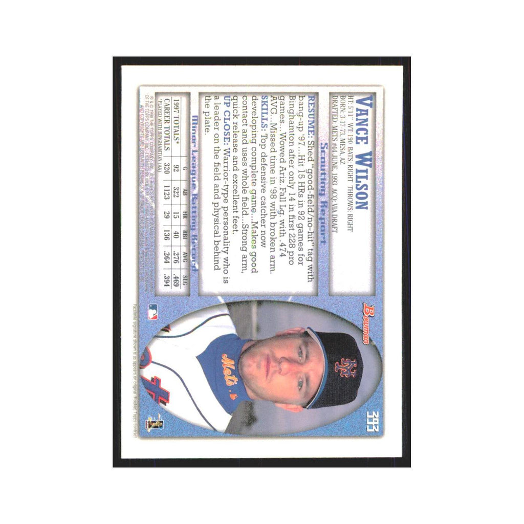 1998 Bowman Vance Wilson RC Mets #393