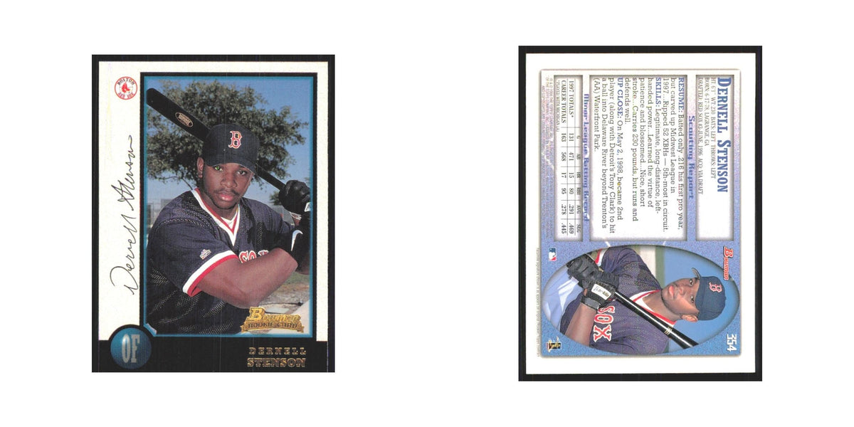 1998 Bowman Dernell Stenson RC Red Sox #354