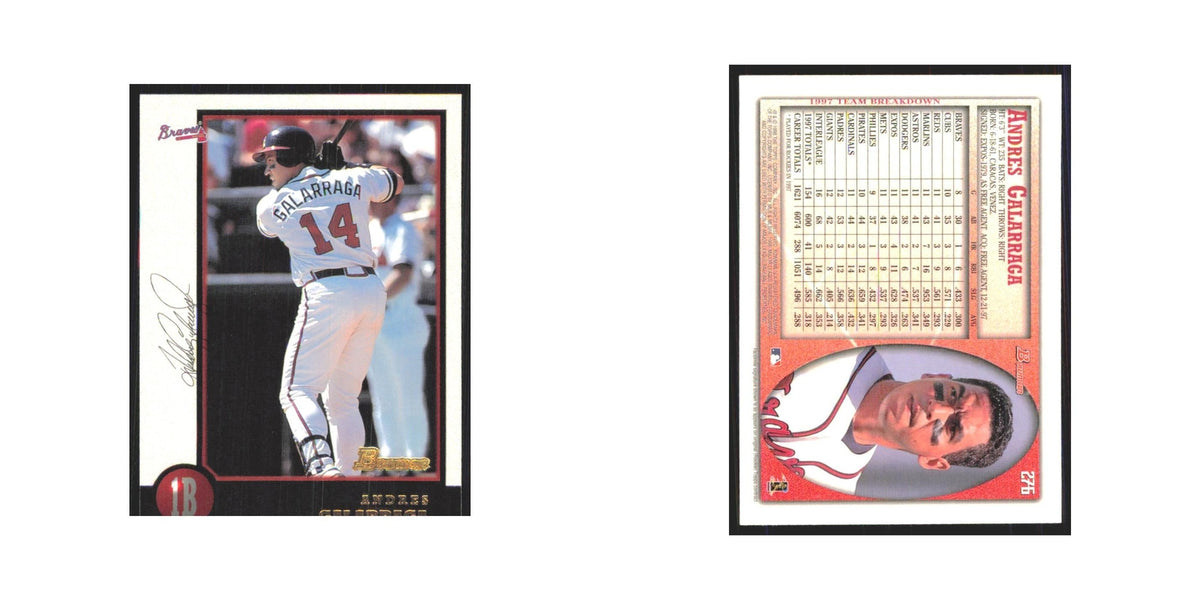 1998 Bowman Andres Galarraga Braves #276